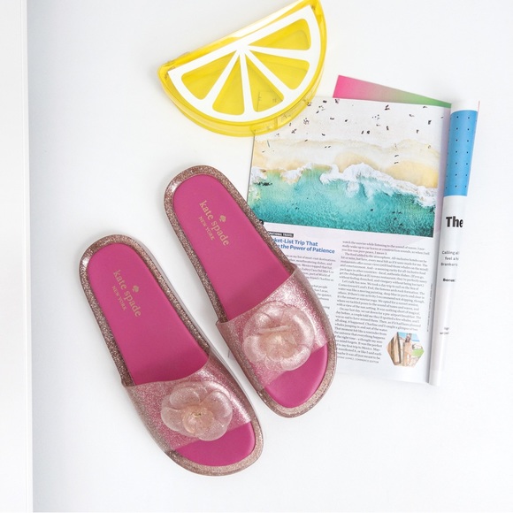 KATE SPADE . 'Splash' glitter sandal slide - Picture 1 of 8